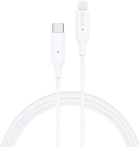HAMA Laddnings-/Datakabel MFI USB-C - Lightning 1m Vit