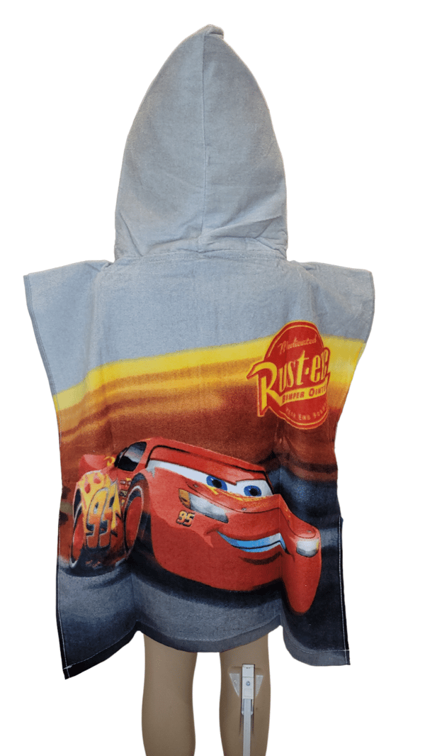 BARN BILAR PONCHO handduk med huva