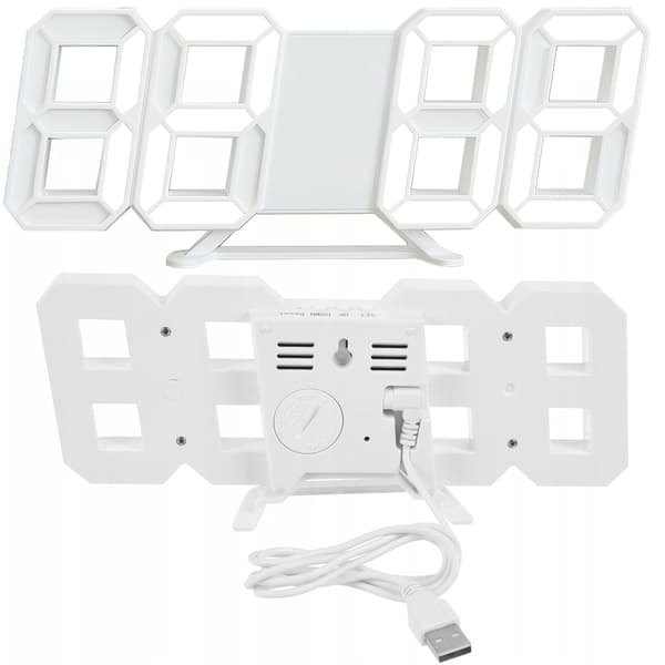 Vækkeur med LED-termometer - DAC5