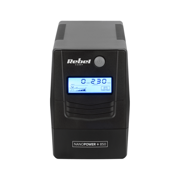 UPS Rebel Plus 850VA/480W LCD USB RJ45 computer nødstrømsforsyning