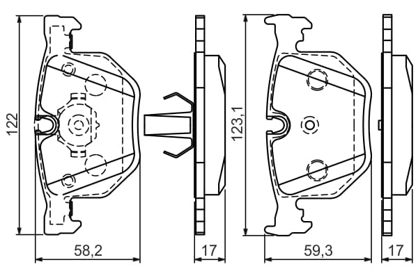 BAKRE BROMSBELÄGG 0986494286 BOSCH
