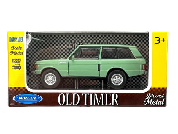 WELLY OLD TIMER 1970 KLASSISK LAND ROVER RANGE ROVER GRÖN 1:34 43858