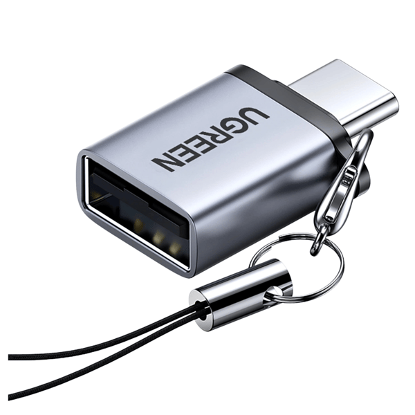 UGREEN US270 USB-USB-C 3.1 -sovitin (harmaa)