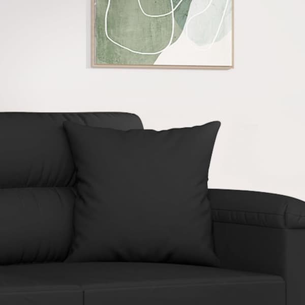vidaXL Dekorationskuddar, 2 st, svarta, 40x40 cm, mikrofiber