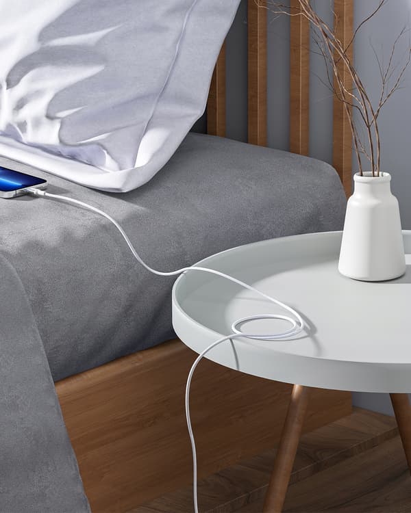 INNOSTYLE POWERFLEX USB LIGHTNING MFI SNABBLADDNINGSKABEL FÖR IPHONE KEVLAR 2M SILVER