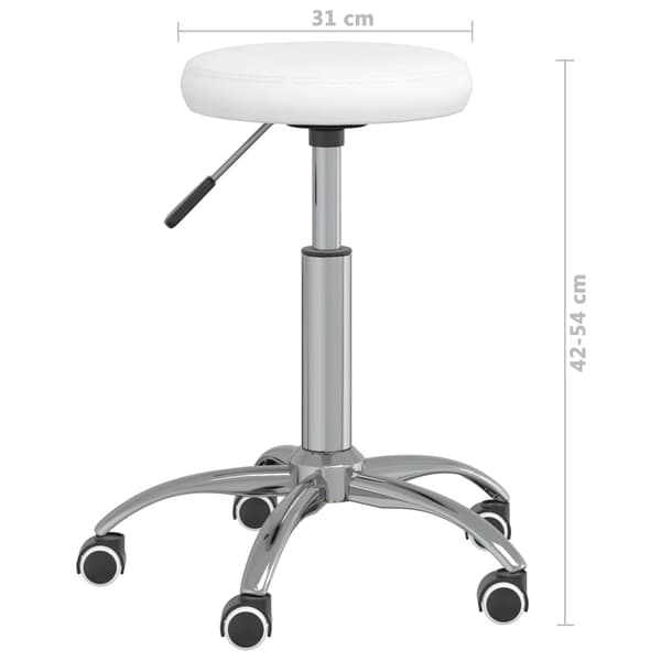vidaXL Massagepall i konstläder vit