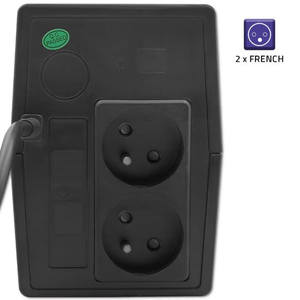 Qoltec Line Interactive UPS nødstrømforsyning, 480 W, sort