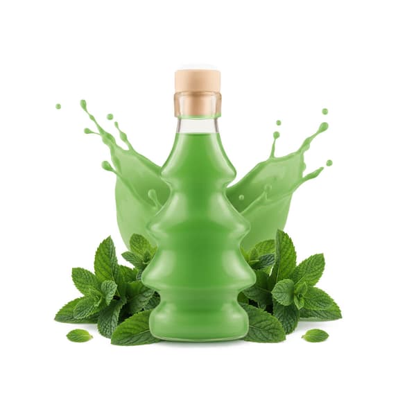 JULFLASKA 3D JULGRAN 100ml GLASFLASKOR FÖR PRESENTLIKÖRER JUICE