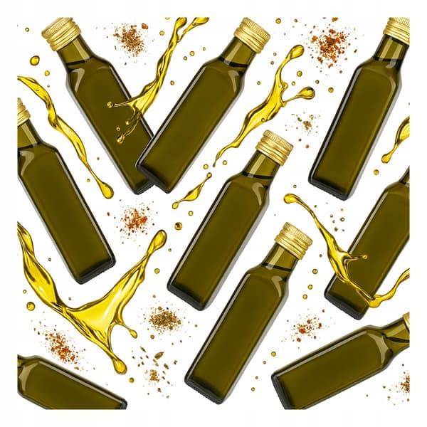 10x flaska MARASCA OLIVE 250ml för olivolja, sås, vinäger, glasflaskor