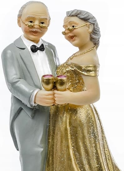 Tårtdekoration till 50-års bröllopsdag, 12 cm, 1 st.