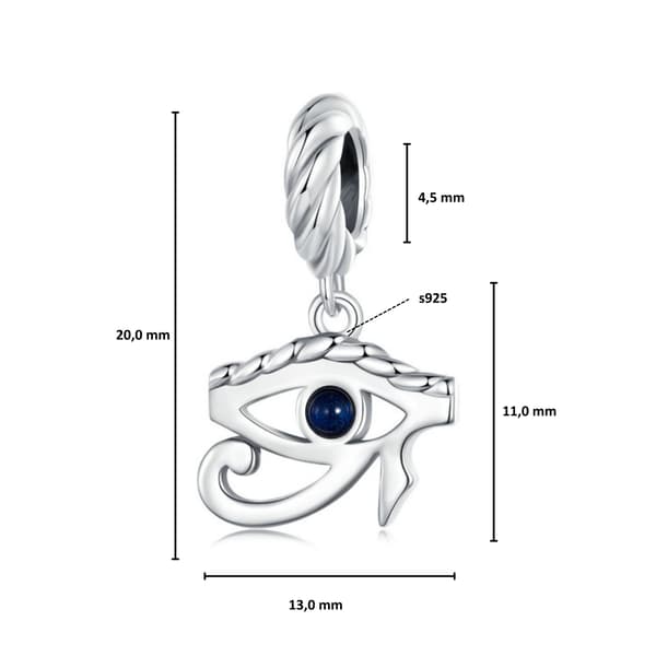 Horus öga berlock amulett silverhänge silver 925