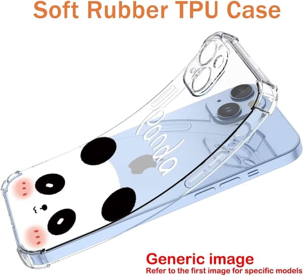 OPPO RENO9 PRO ETUI TRANSPARENT PANDA DYR SØD HØJ BESKYTTELSE