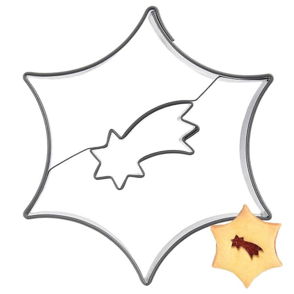 Stål Betlehemsstjerne kageudstikker 5,5 cm