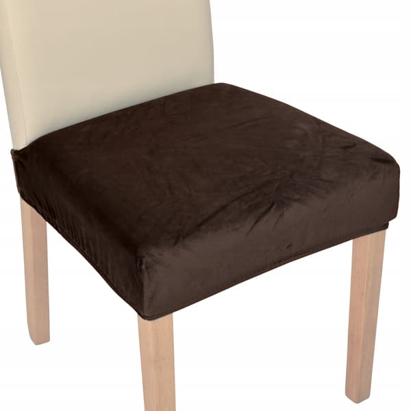 stolsätesöverdrag i hög velour TESS brun