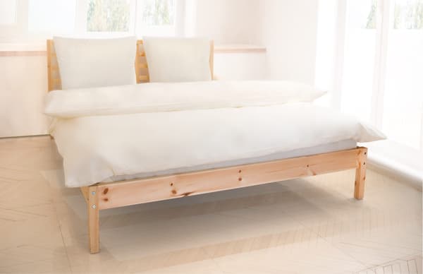 Broderad sängkläder med lakan 160x200 ecru