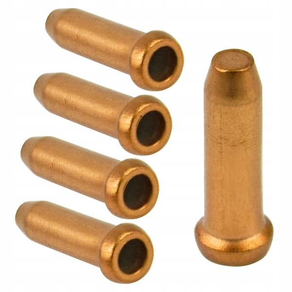 Accentkabelender 2,3 mm aluminium 5 stk. guld