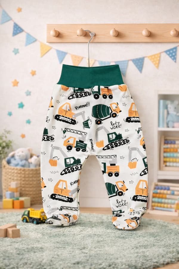 Green Koparka 92 korta pojkshorts tryckfria
