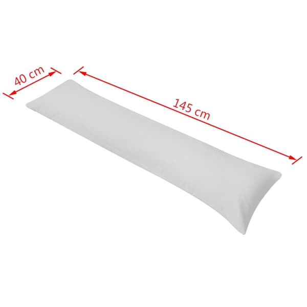 vidaXL Helkroppskudde för sidosömn, 40x145 cm, Grå