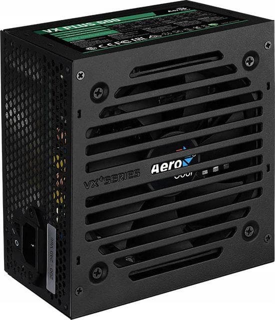 Aerocool PGS VX-600plus 600W 80 Plus Sort Computer Strømforsyning