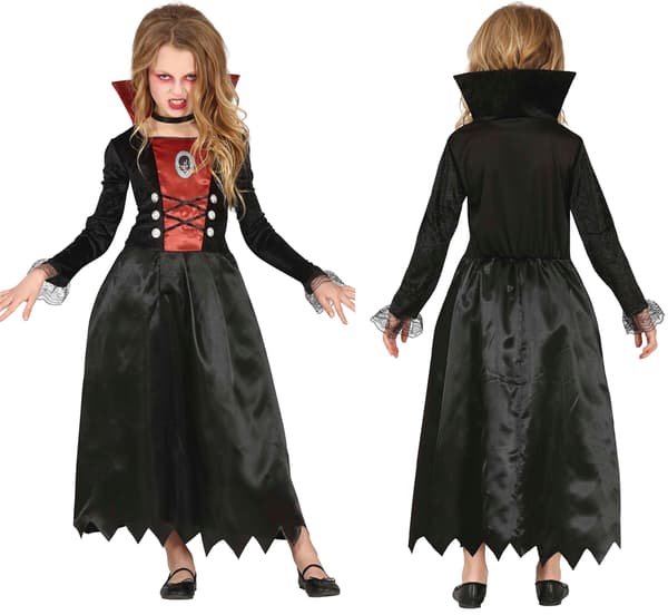 Halloween vampyrkostume til 7-9 år