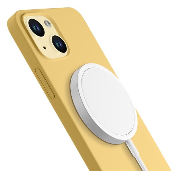 Apple iPhone 15 - 3mk Hardy Silikone MagCase Gul
