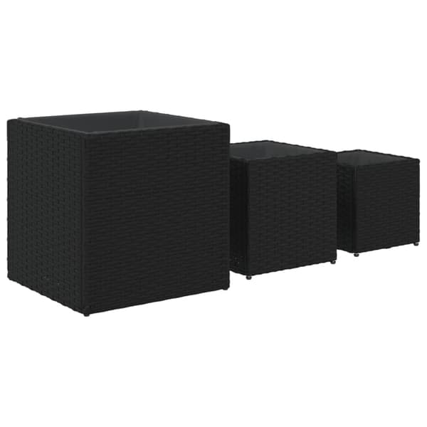 vidaXL haveplantekasser 3 stk., sort, polyrattan
