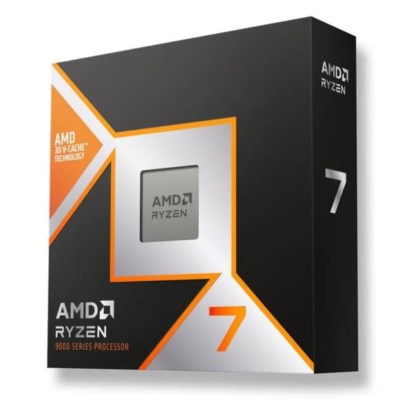 AMD Ryzen 7 9800X3D-processor, 8 kärnor, 4,7 GHz, låda