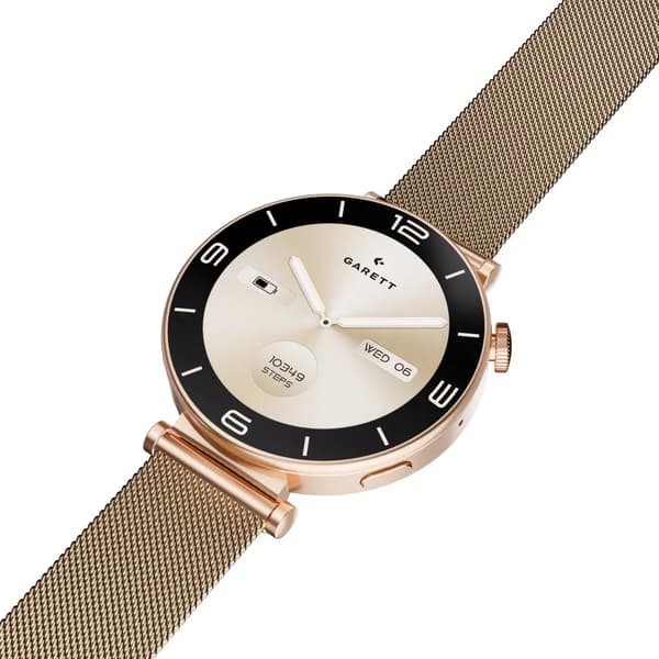 Smartwatch GARETT Rose Mesh Stål Rödguld