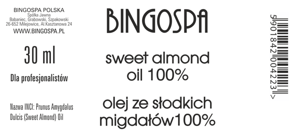 Manteliöljy 100 % BINGOSPA 30 ml