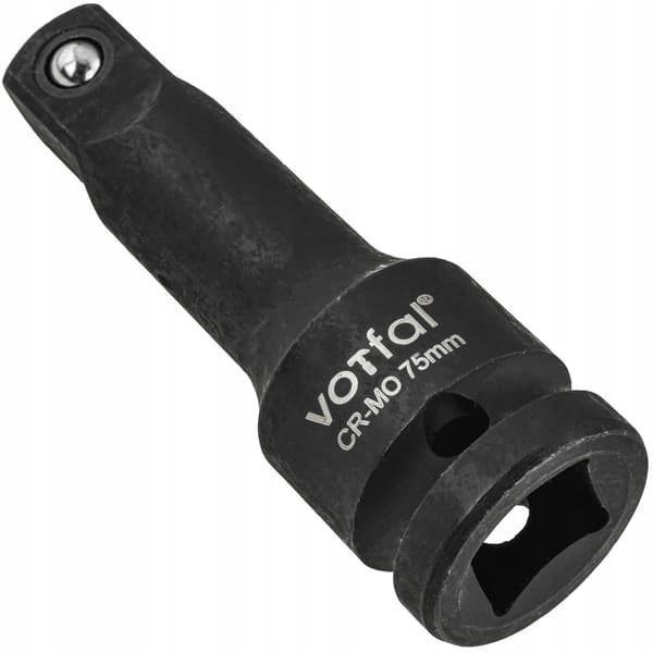 Slagforlænger 1/2" 75 mm Slagnøgle Nøglehoved Adapter Stål CR-MO