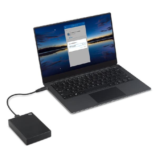 Seagate 2TB ekstern harddisk med én touch - sort