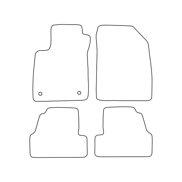 [BLM]OP011 Blå - Golvmattor i velour för Opel Mokka IA 2012-2019 - Blå detaljer