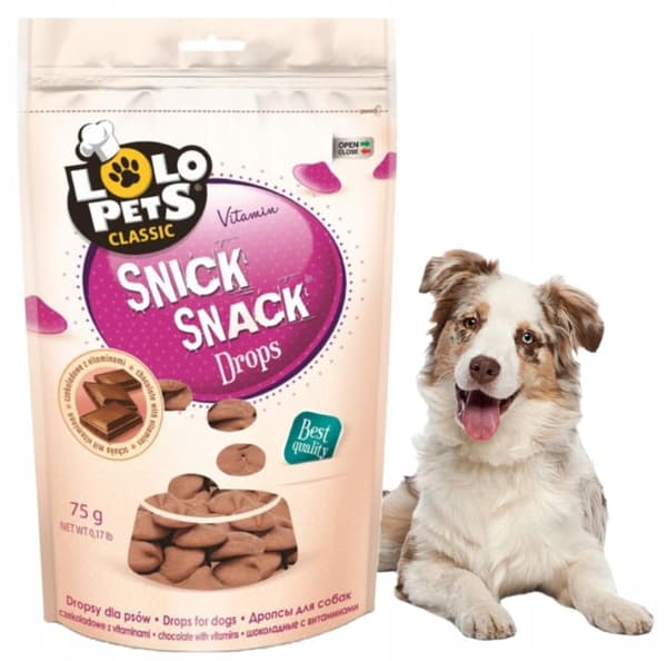 Lolo Pets chokolade dropser med vitaminer til hunde 75 g