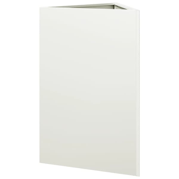 vidaXL Trädgårdskrukor, Set om 2, Vita, Triangulära, 50x43x75 cm, Stål