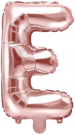 Foliebalolong bokstaven E 35 cm roséguld