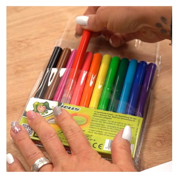 Refills til AirBrush Fun Jolly - 12 farver