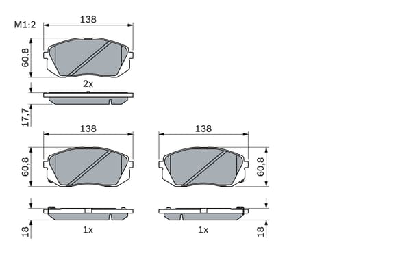 FRAMBROMSBELÄGG 0986494559 BOSCH