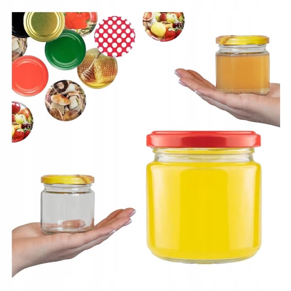 48x Glas 200ML + LÅG FI66 SYLTEKONSERVERING TIL PATÉSYLTEKONSERVERING