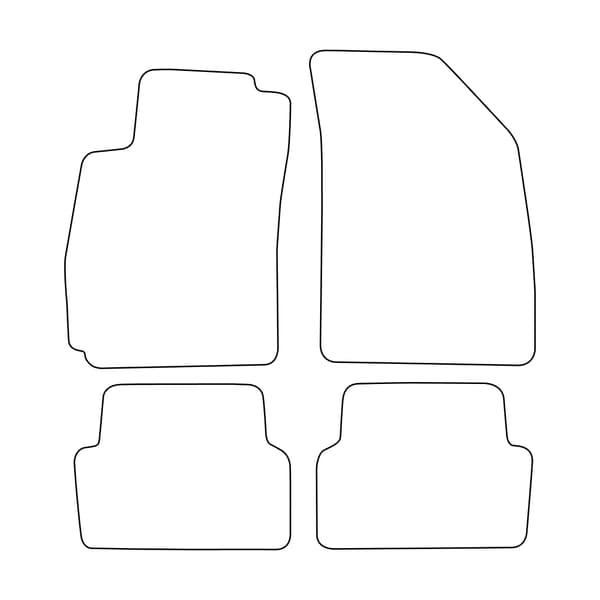[BLM]CH007 Sort - Velourmåttesæt til Chevrolet Aveo III 2011- - Sorte detaljer