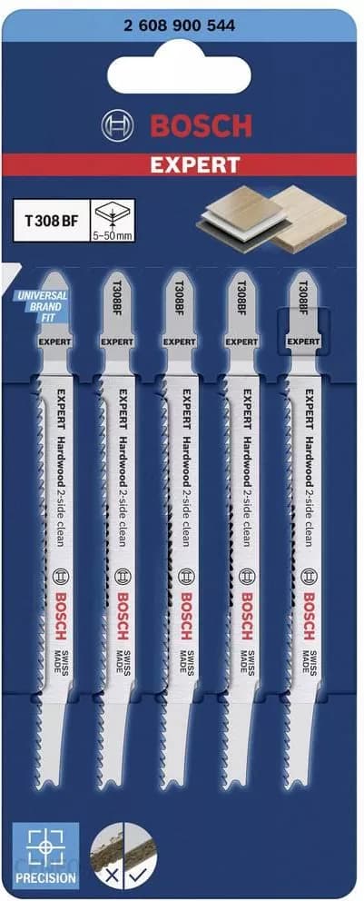 BOSCH PISTOSAHAN TERÄ T308BF 5 kpl.