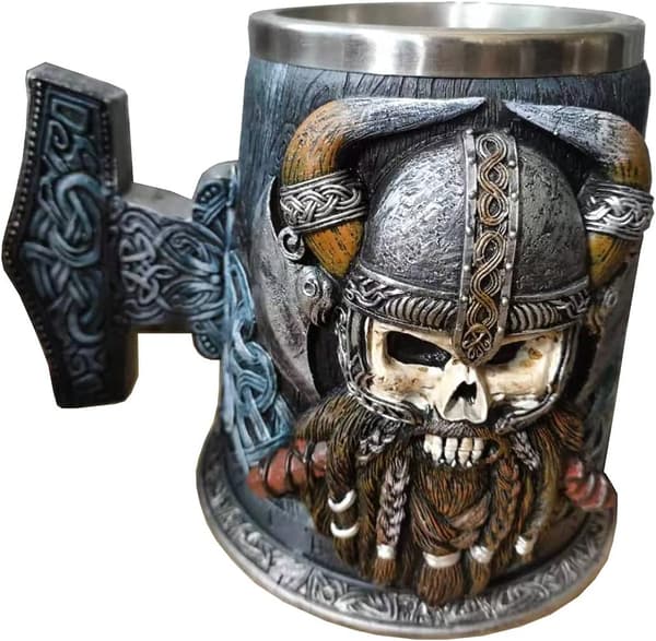 Episk mugg Odöd Viking rostfritt stål 550 ml