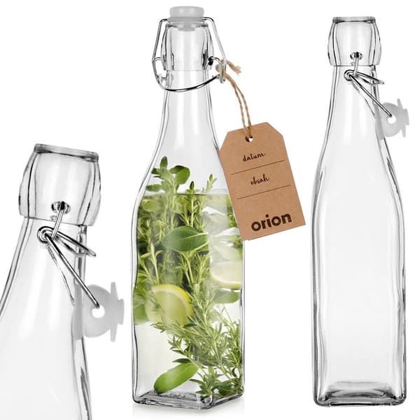 Glasflaske med klemme 530 ml