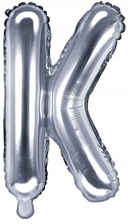 Folieballong Bokstav ""K"", 35 cm, silver, 1 st.