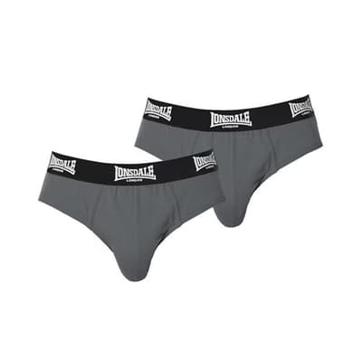 Lonsdale Herr Grå Trosor 2-pack, Storlek L