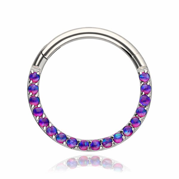 Titanklickring med lila opal - OP52 - TK-021 1.2/8