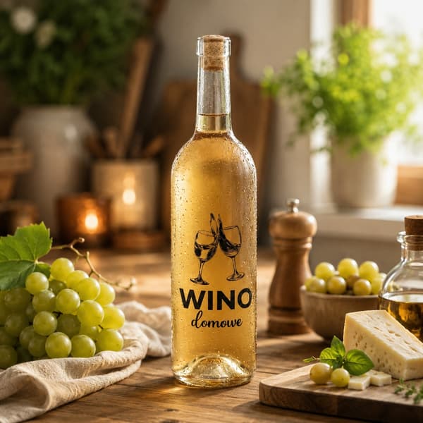 Vinflaska med tryck 0,75l hemvinsglasflaskor färglösa