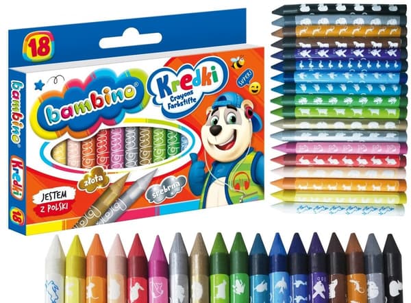 Bambino vaxkritor 18 färger