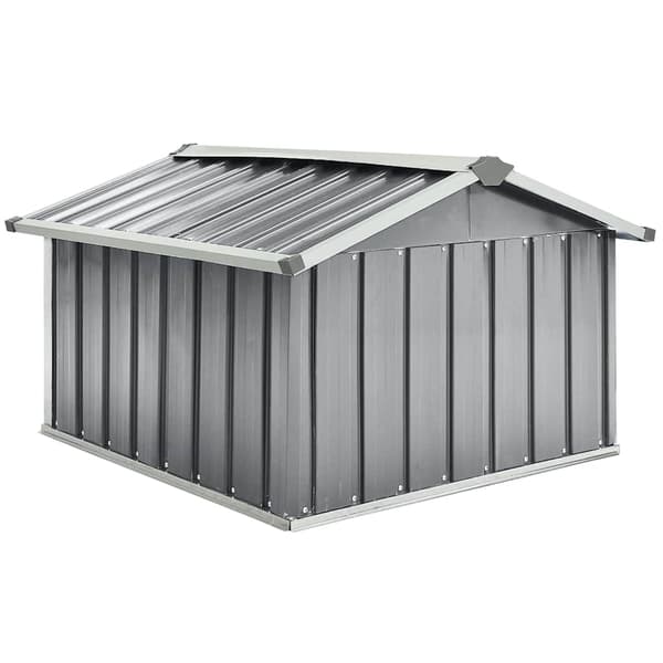 vidaXL Robotgräsklippare Garage 92x97x63 cm Galvaniserat stål