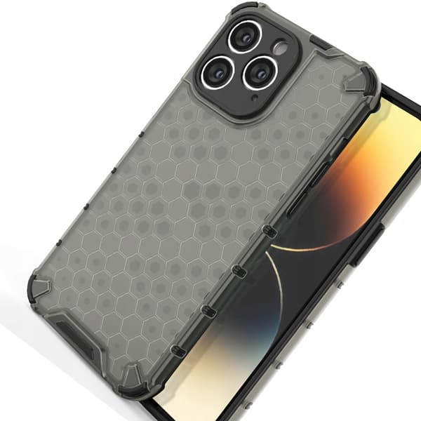 Honeycomb iPhone 14 Pro Max -suojakuori, musta