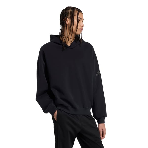 Herre adidas SOFT LUXE hættetrøje sort KB8085 størrelse M